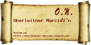 Oberleitner Marcián névjegykártya